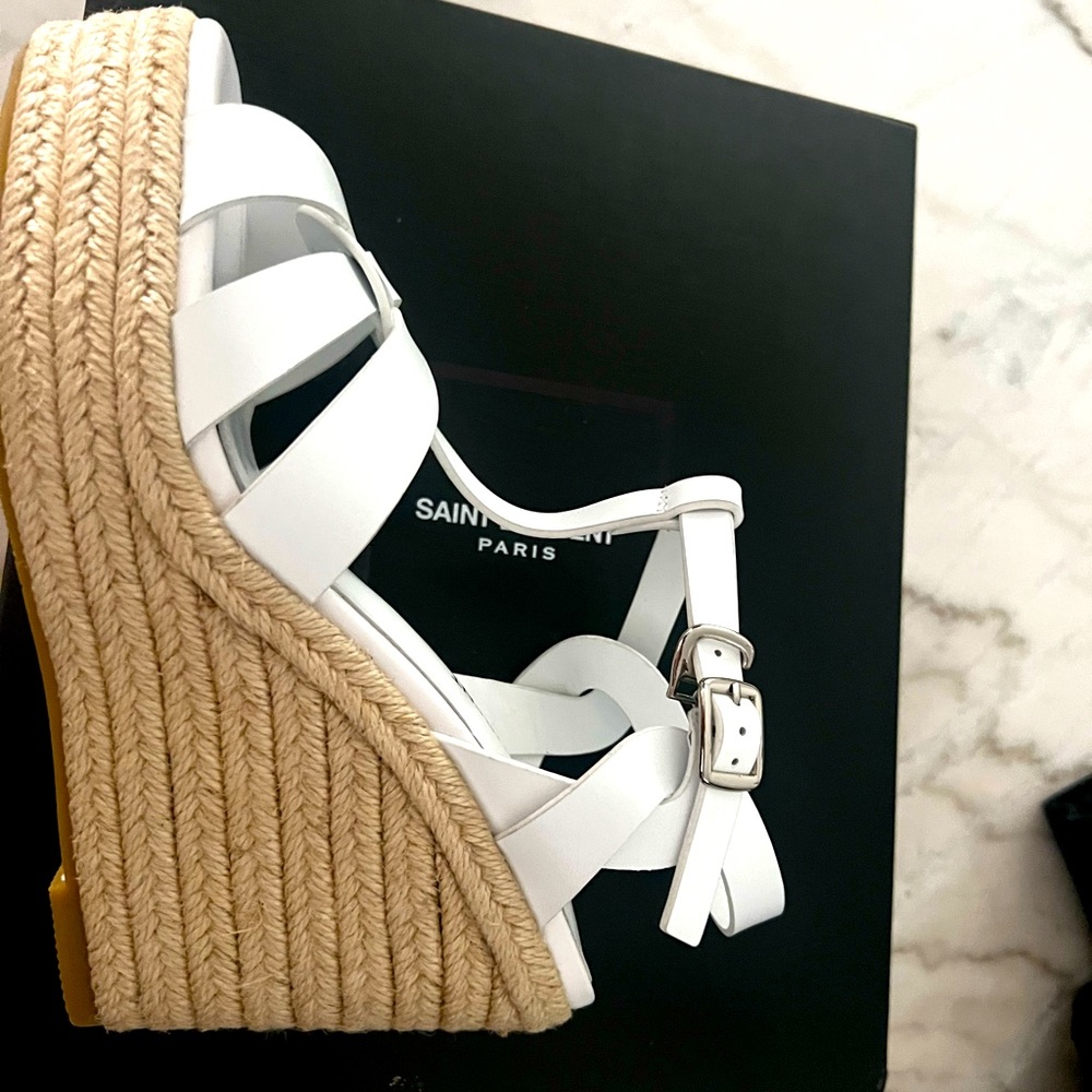 YSL white sandal